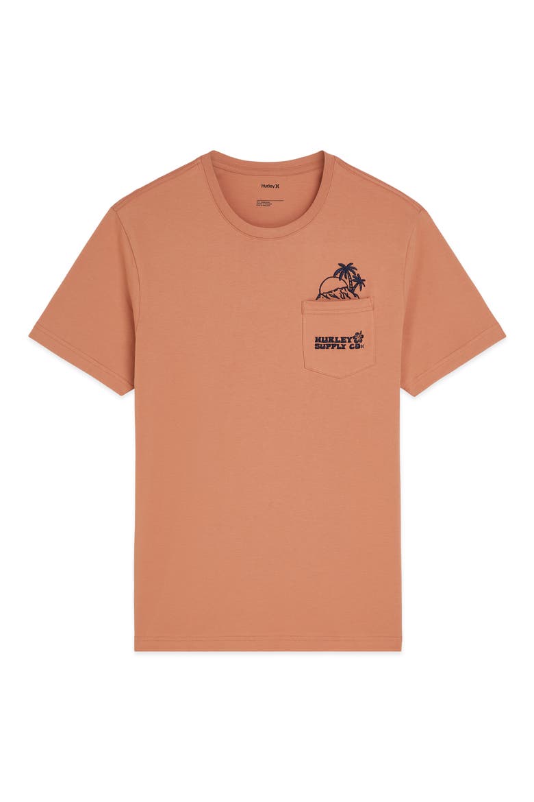 Sunset Peek-A-Boo Pocket T-Shirt, Main, color, MARTIAN RUST
