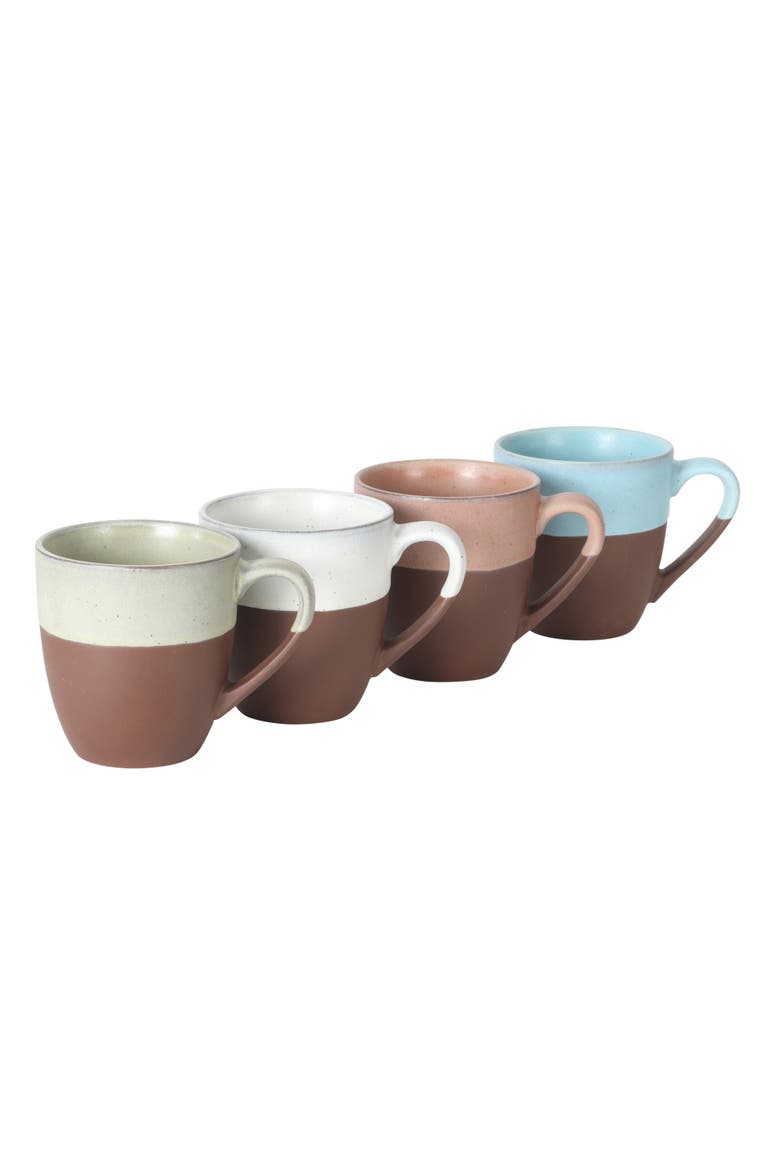 William Crest 4-Piece Reactive Glaze Stoneware Coffee Mug Set, Main, color, Multicolors