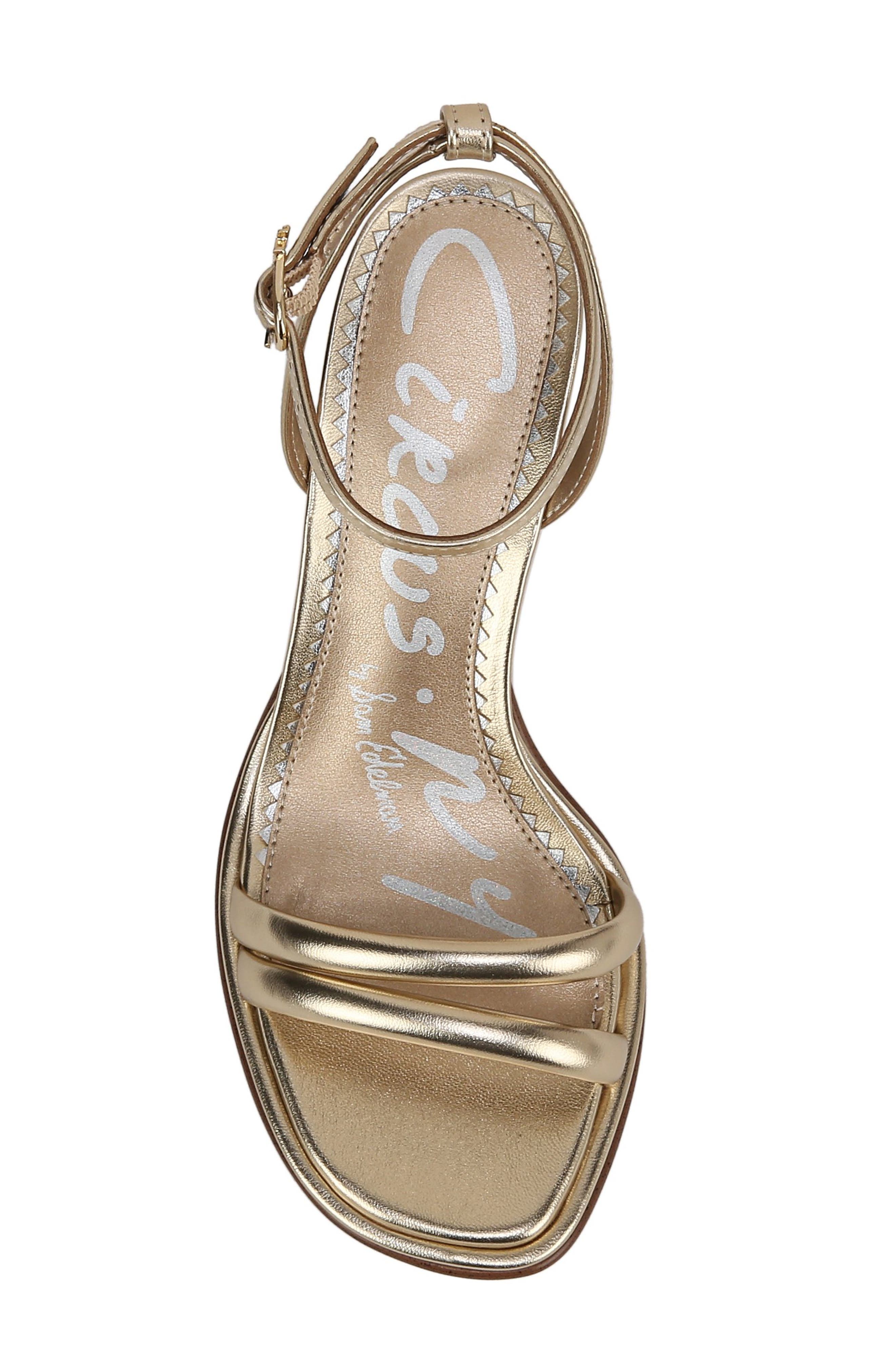Holly Ankle Strap Sandal, Alternate, color, GOLD LEAF