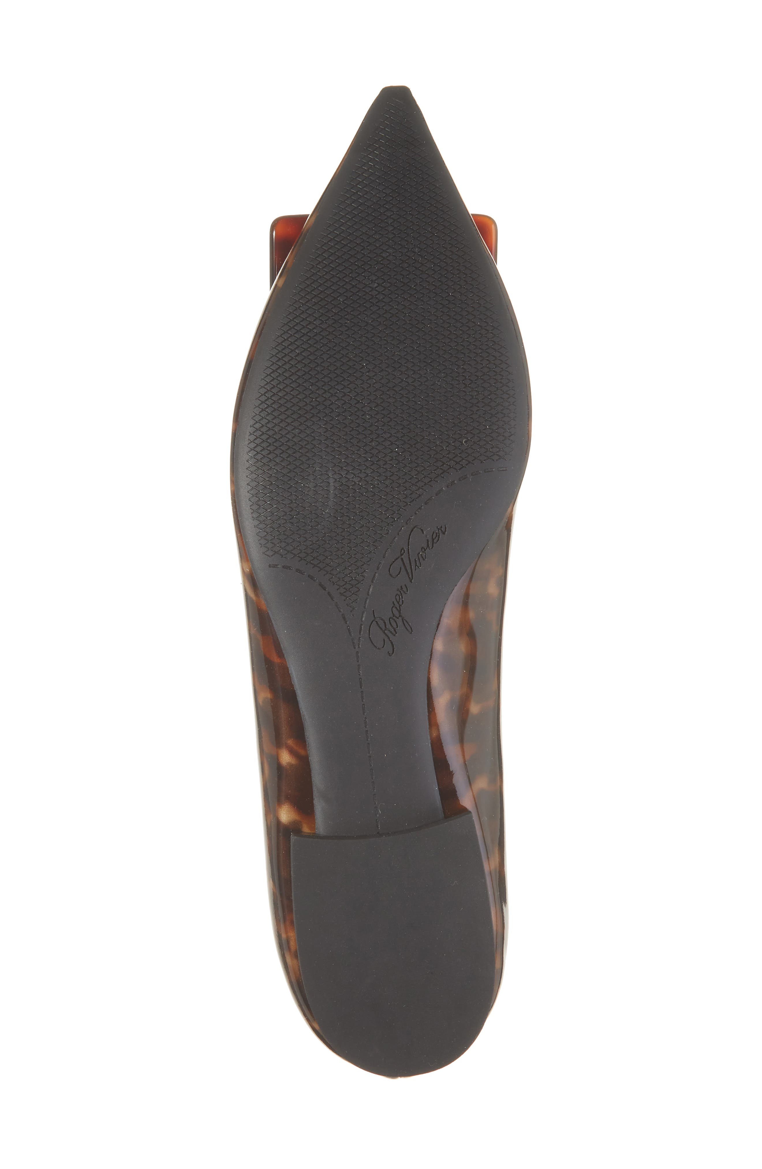 Gommettine Patent Leather Pointed Toe Ballerina Flat, Alternate, color, MARRONE AFRICA