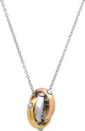 STEELTIME HMY JEWELRY Tri-Tone Ring Necklace
