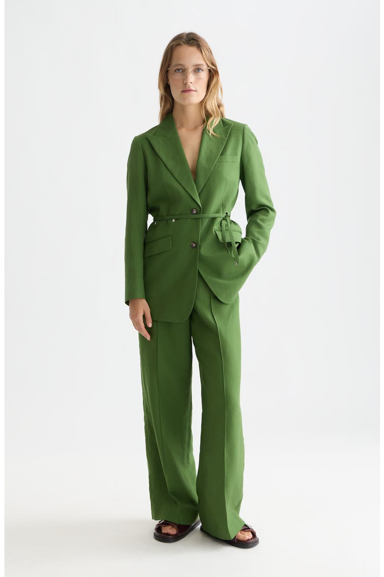 Charm Belted Blazer, Alternate, color, GARDEN GREEN