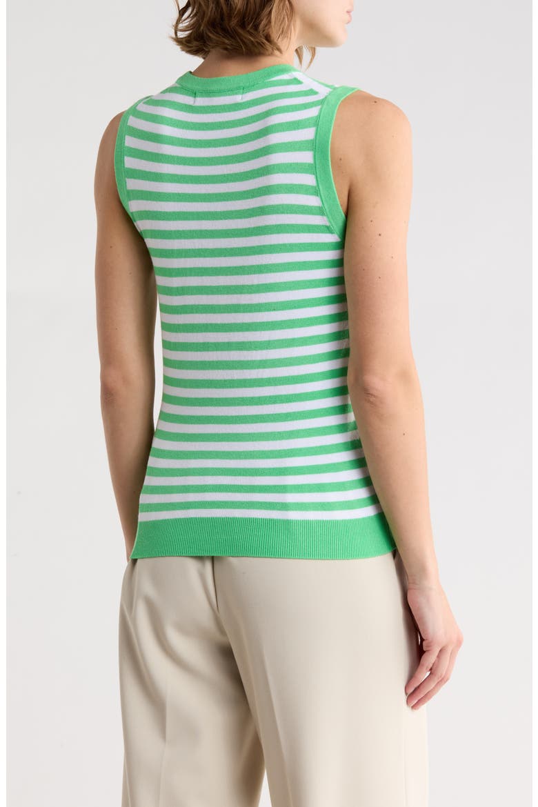 Striped Sweater Tank, Alternate, color, GREEN/ WHITE