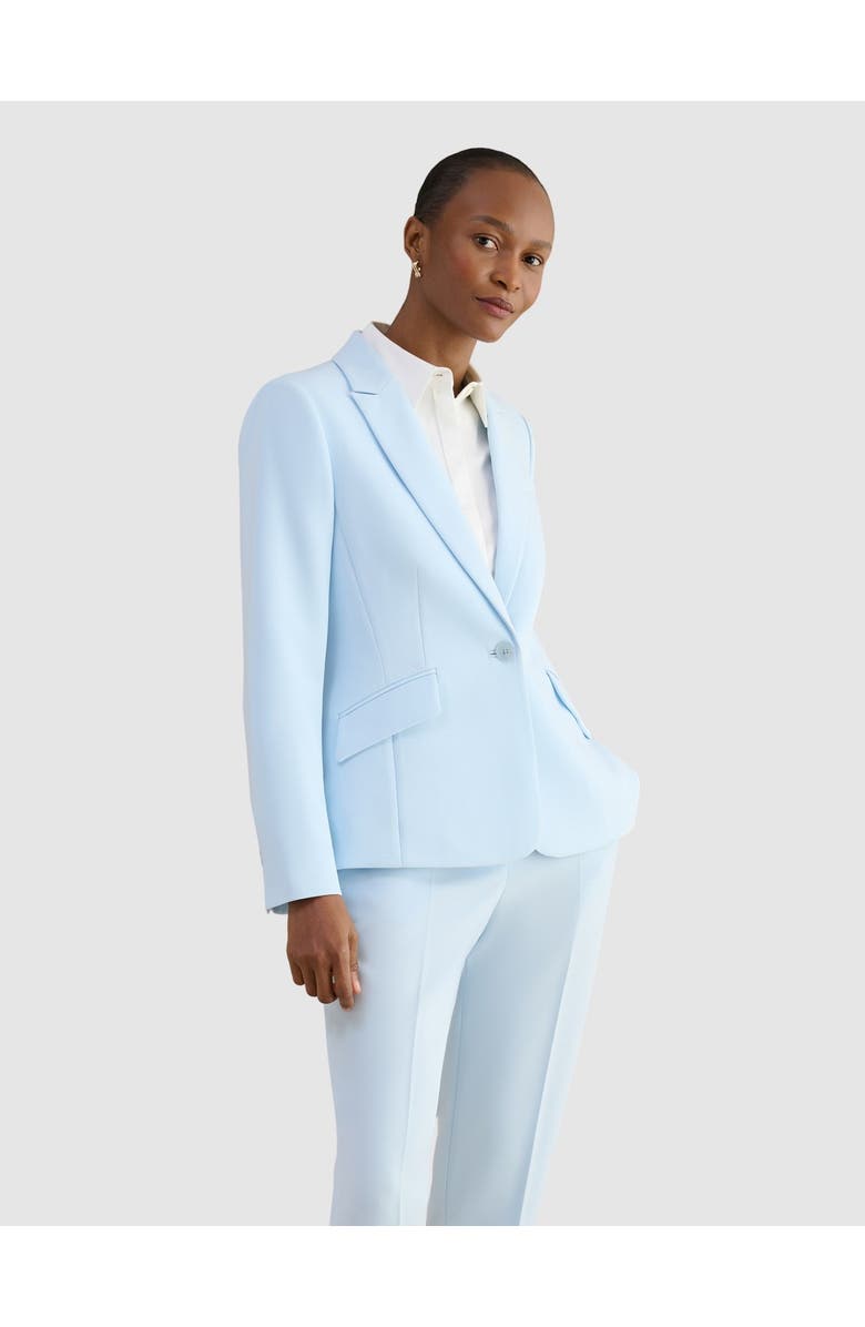 HOBBS LONDON Keighley Single-Button Tailored Blazer, Main, color, Pale Blue