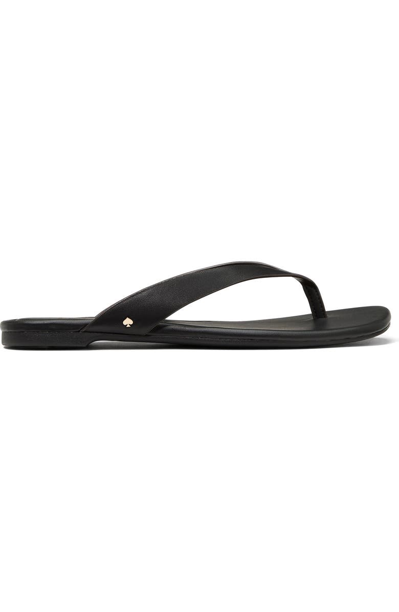 Kate Spade New York sandie flip flop, Alternate, color, Black
