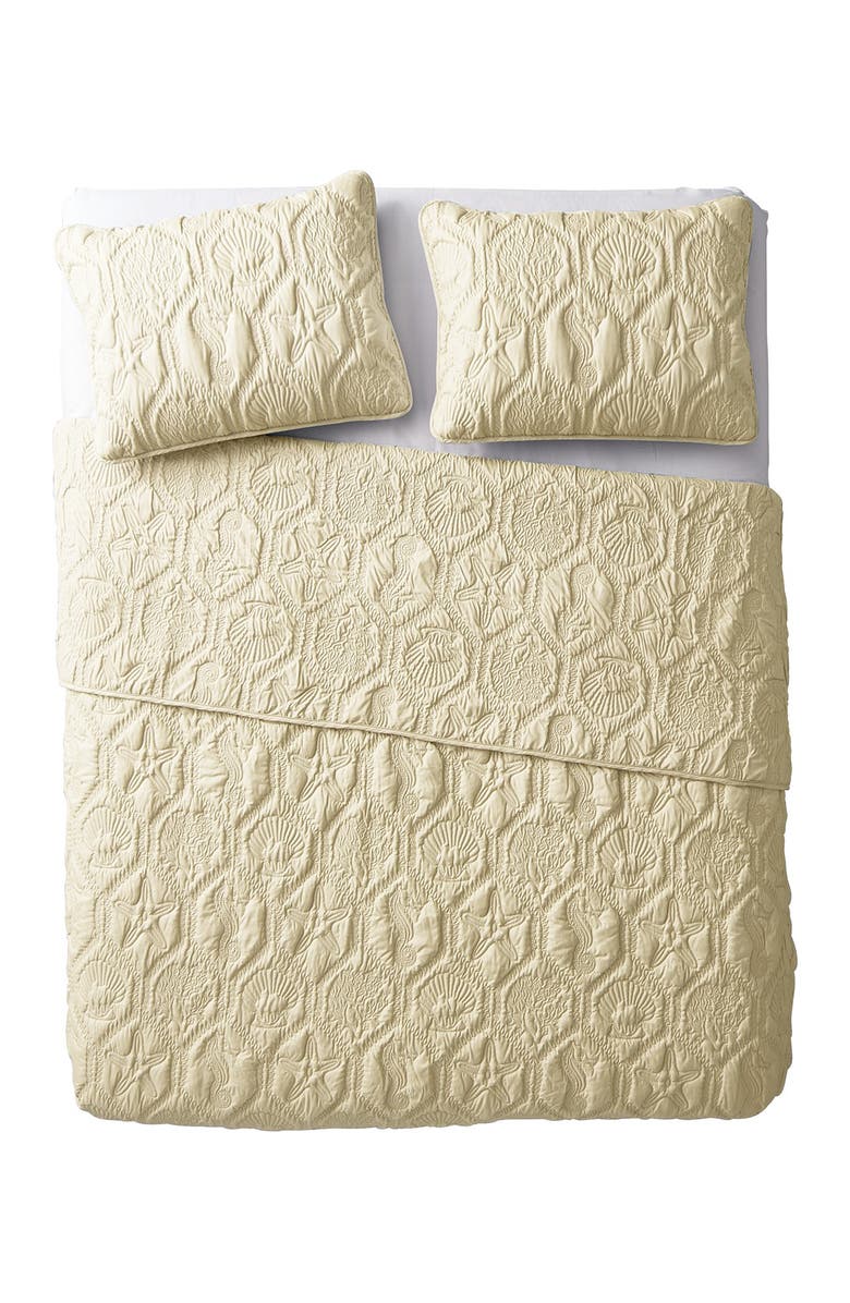 VCNY HOME Shore Embossed Quilt Set - Queen, Alternate, color, Tan