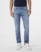 PHILIPP PLEIN Super Straight Cut Jeans Paint Men