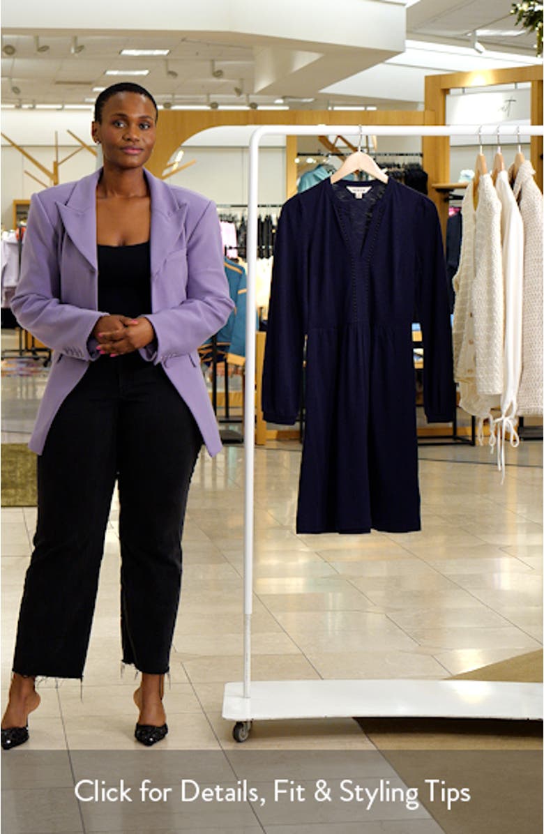 Naomi Long Sleeve Jersey Dress, sales video thumbnail