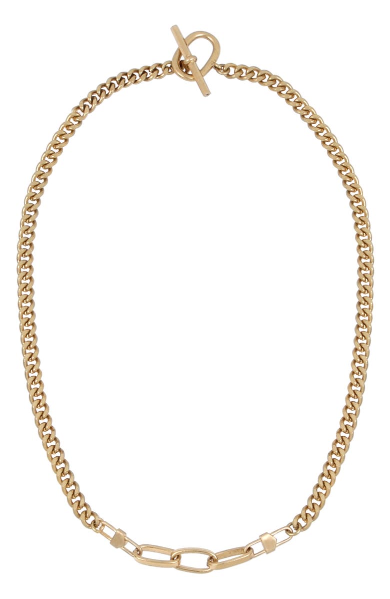AllSaints Mixed Link Collar Necklace, Main, color,