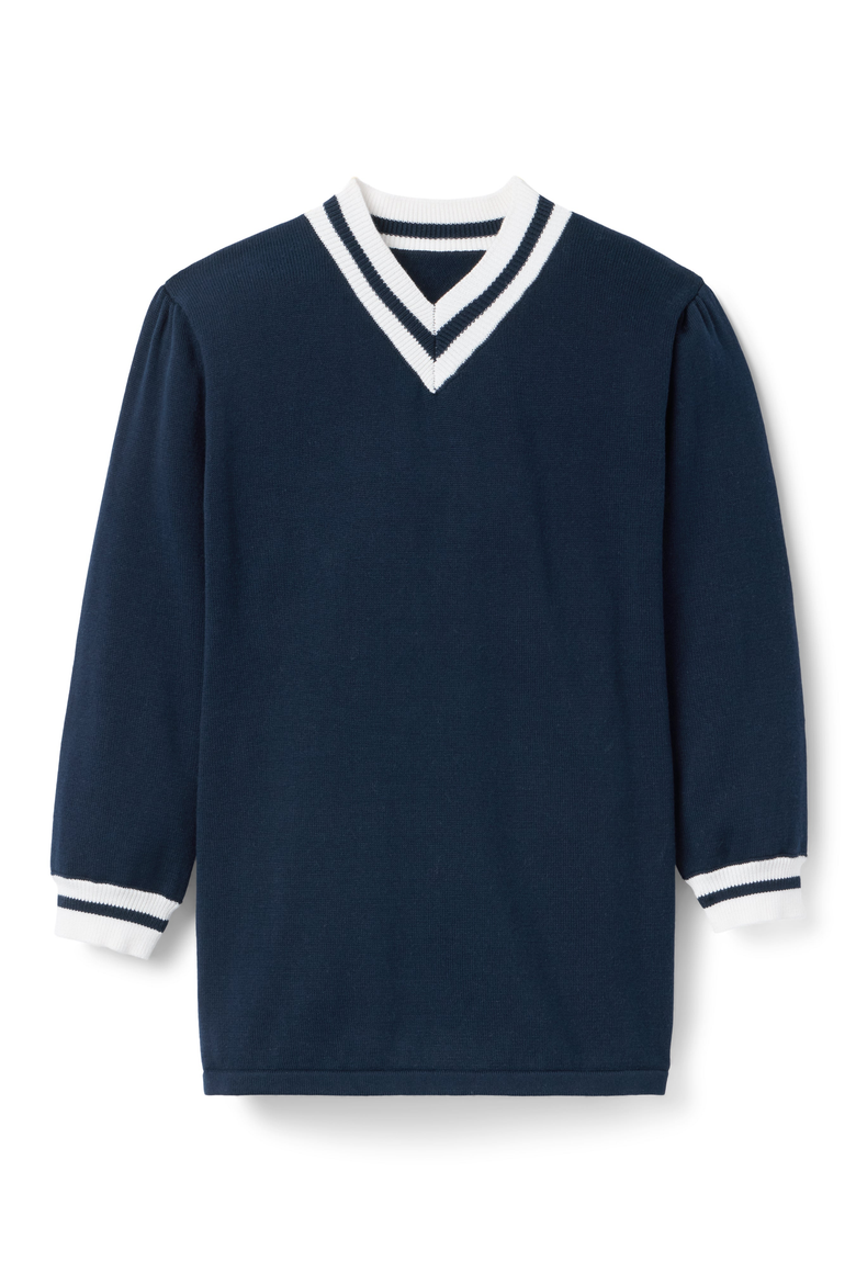 Georgia Long Sleeve Sweater Dress, Main, color, Navy