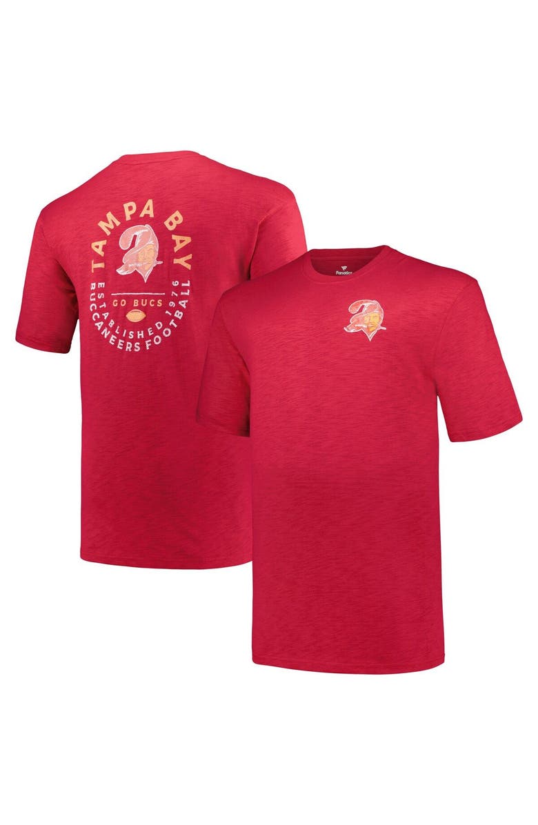 PROFILE Men's Profile Red Tampa Bay Buccaneers Big & Tall Two-Hit Throwback T-Shirt, Alternate, color, 