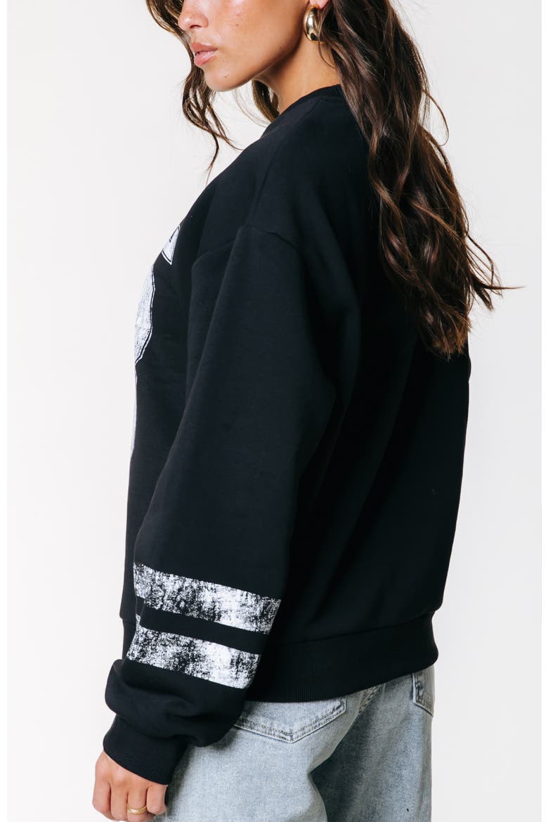 Rebel 23 Dropped Shoulder Sweat, Alternate, color, Black