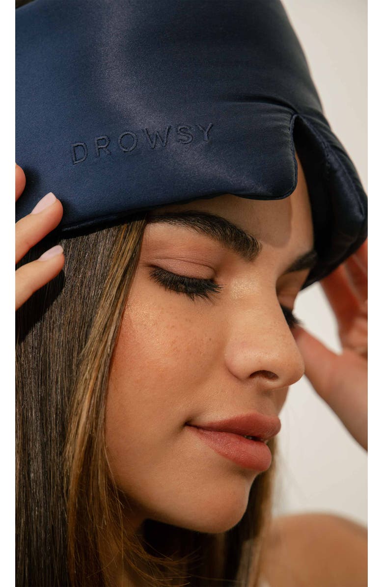 Drowsy Sleep Co. Eyelash Protecting Sleep Mask, Alternate, color, Midnight Blue