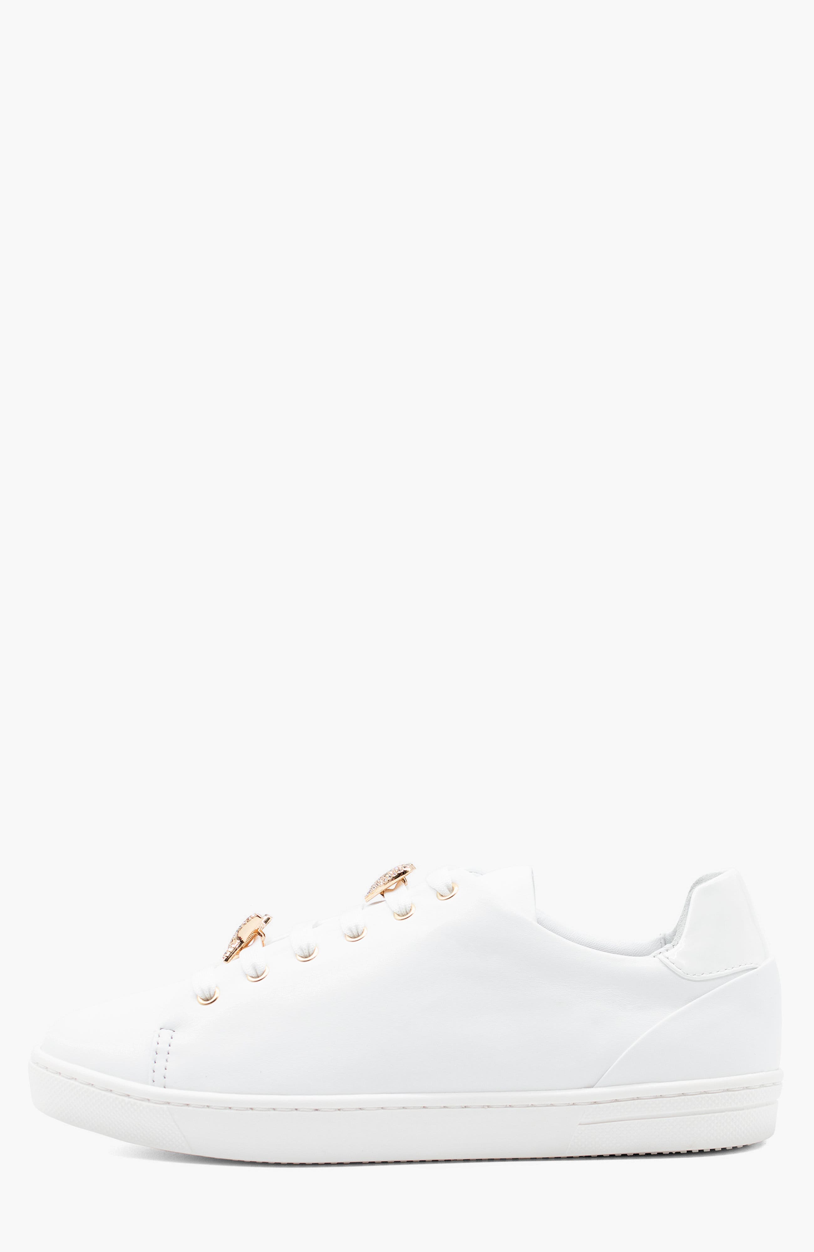 Goldie Leather Sneakers, Alternate, color, White
