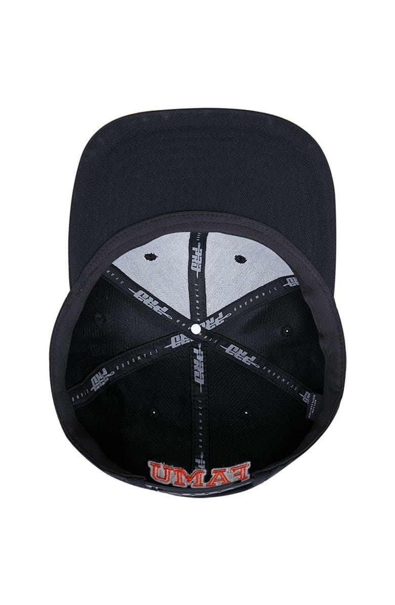 PRO STANDARD Men's Pro Standard Black Florida A&M Rattlers Arch Over Logo Evergreen Snapback Hat, Alternate, color,