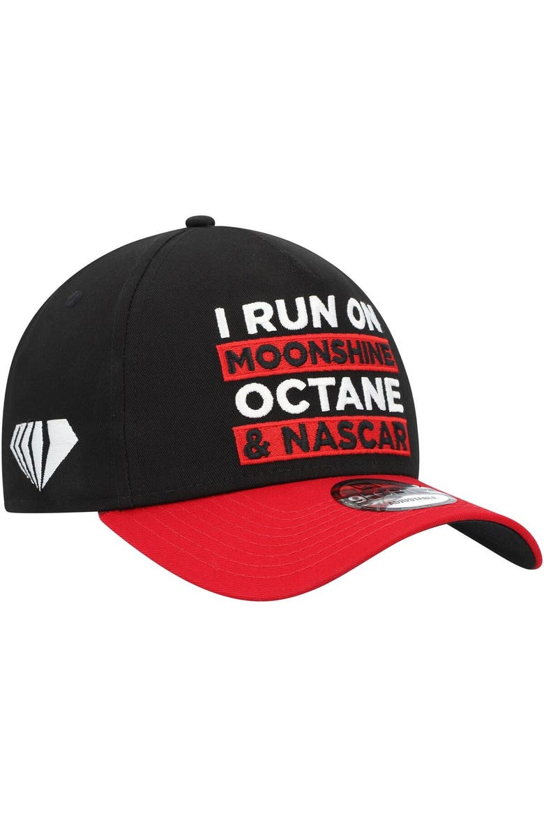 Men's New Era  Black/Scarlet NASCAR 9FORTY A-Frame Trucker Snapback Hat, Alternate, color, Black
