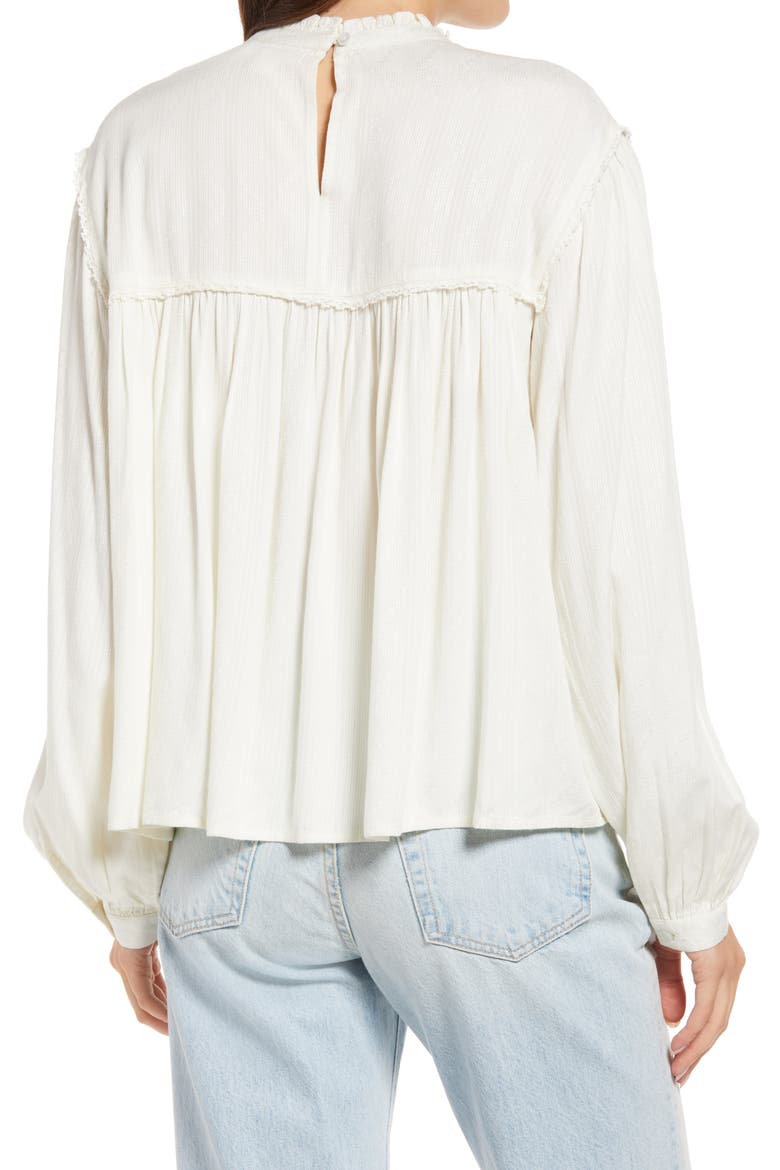 Lace Inset Top, Alternate, color, IVORY