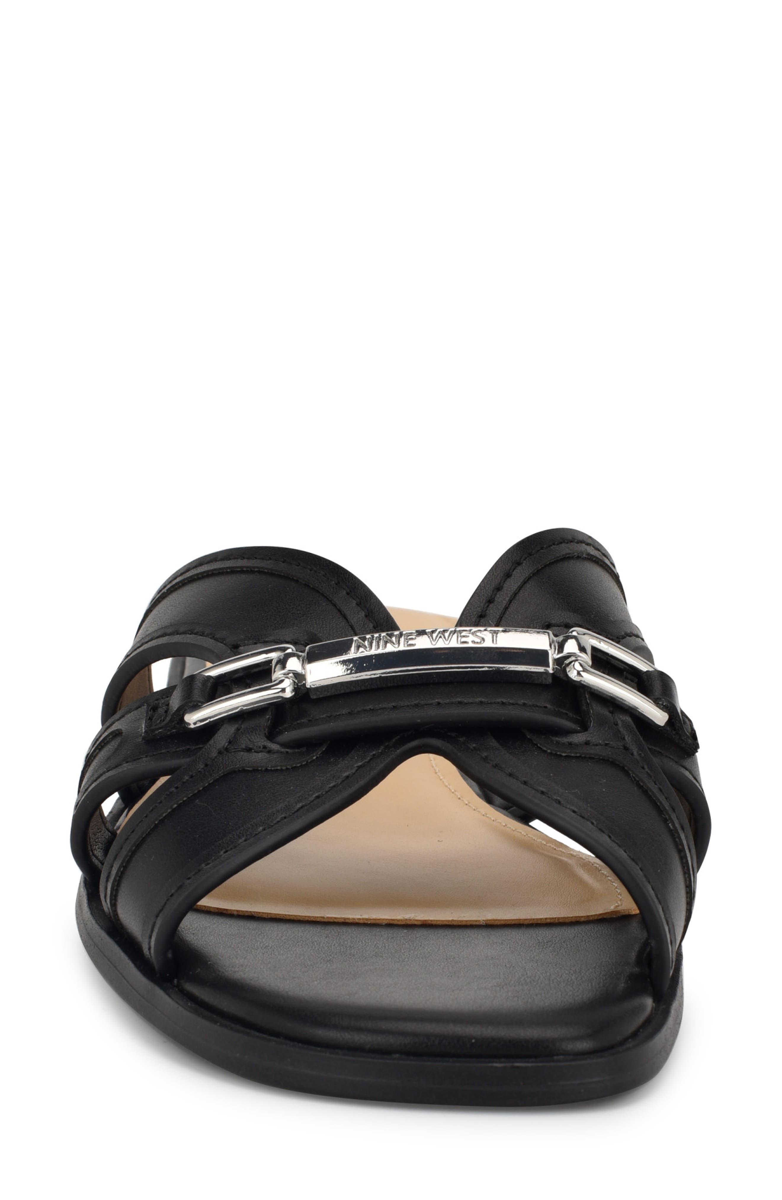 Nine West Gabie Slide Sandal, Alternate, color, Black