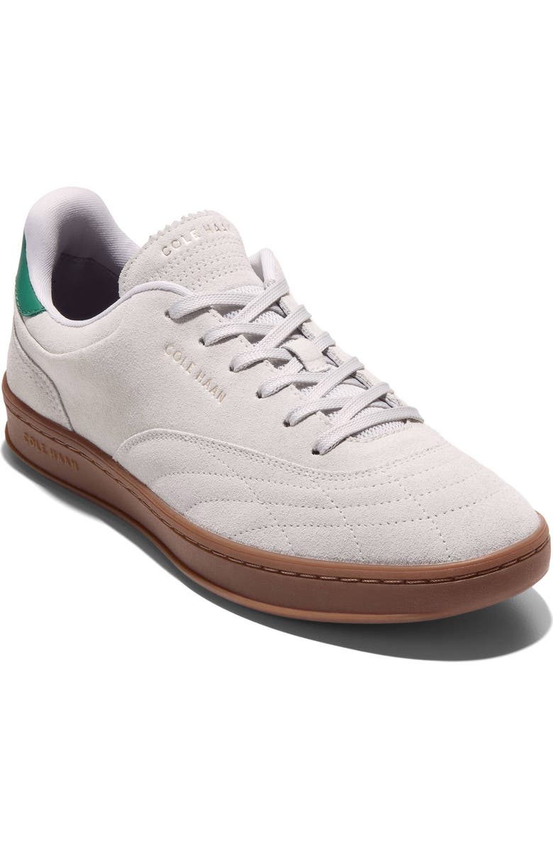Cole Haan Grand Crosscourt Turfline Sneaker, Main, color, Oyster Mushroom Suede/ Green