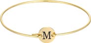 Adornia Tarnish Resistant 18K Gold Plated Initial Bangle Bracelet