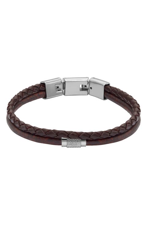 Machine Multi-Strand Leather Bracelet
