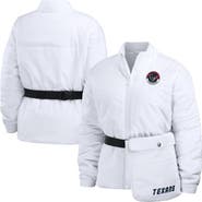 WEAR by Erin Andrews Women's WEAR by Erin Andrews  White Houston Texans Packaway Full-Zip Puffer Jacket