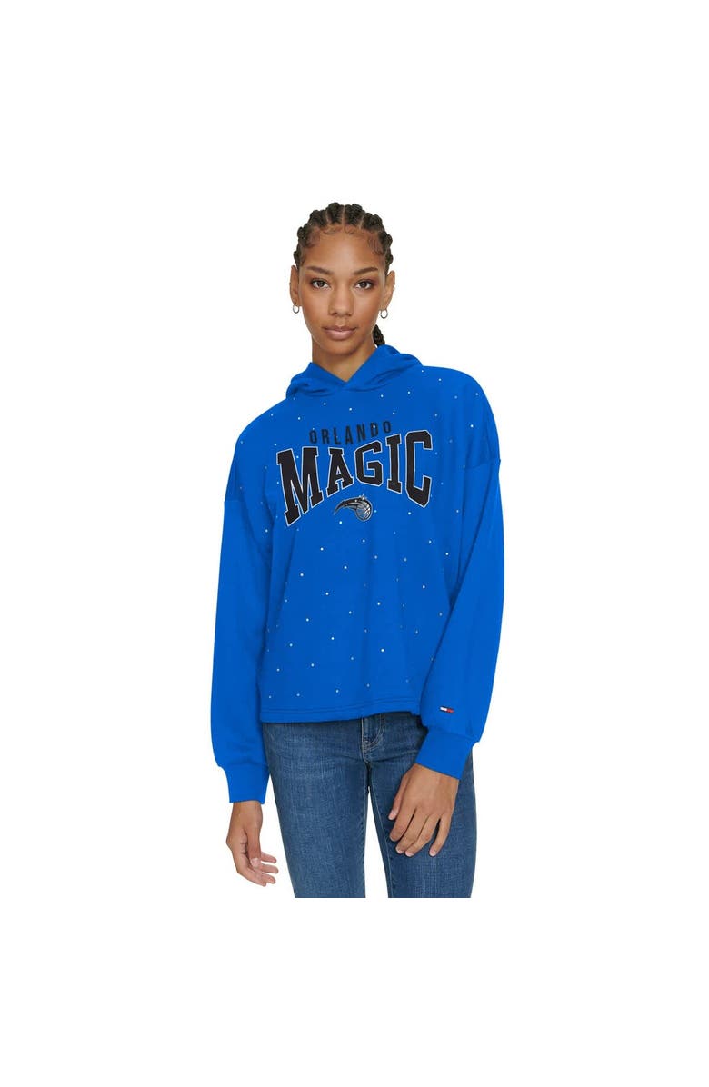 TOMMY JEANS Women's Tommy Jeans Blue Orlando Magic Stella Cropped Pullover Hoodie, Main, color, Blue