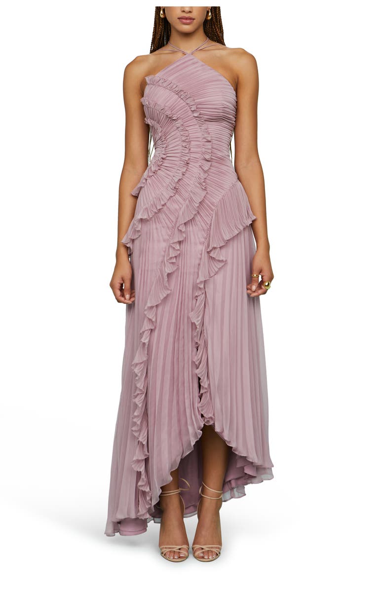 AMUR Lorelie halter gown, Main, color, Water Hyacinth