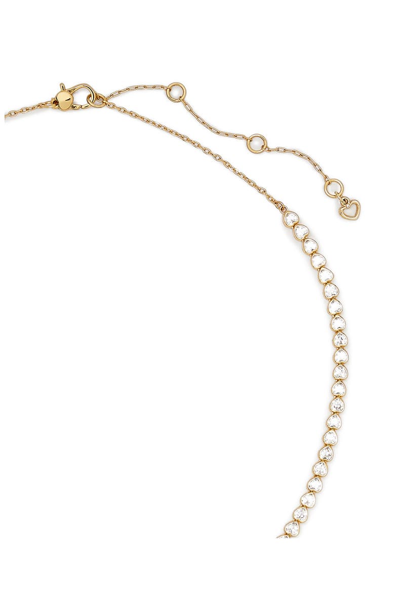 sweetheart delicate cubic zirconia tennis necklace, Alternate, color, CLEAR/GOLD.