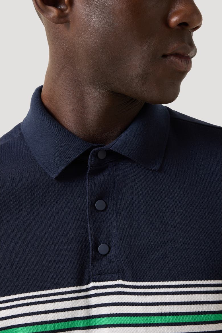Jannes Polo Shirt, Alternate, color, Navy blue/white/green