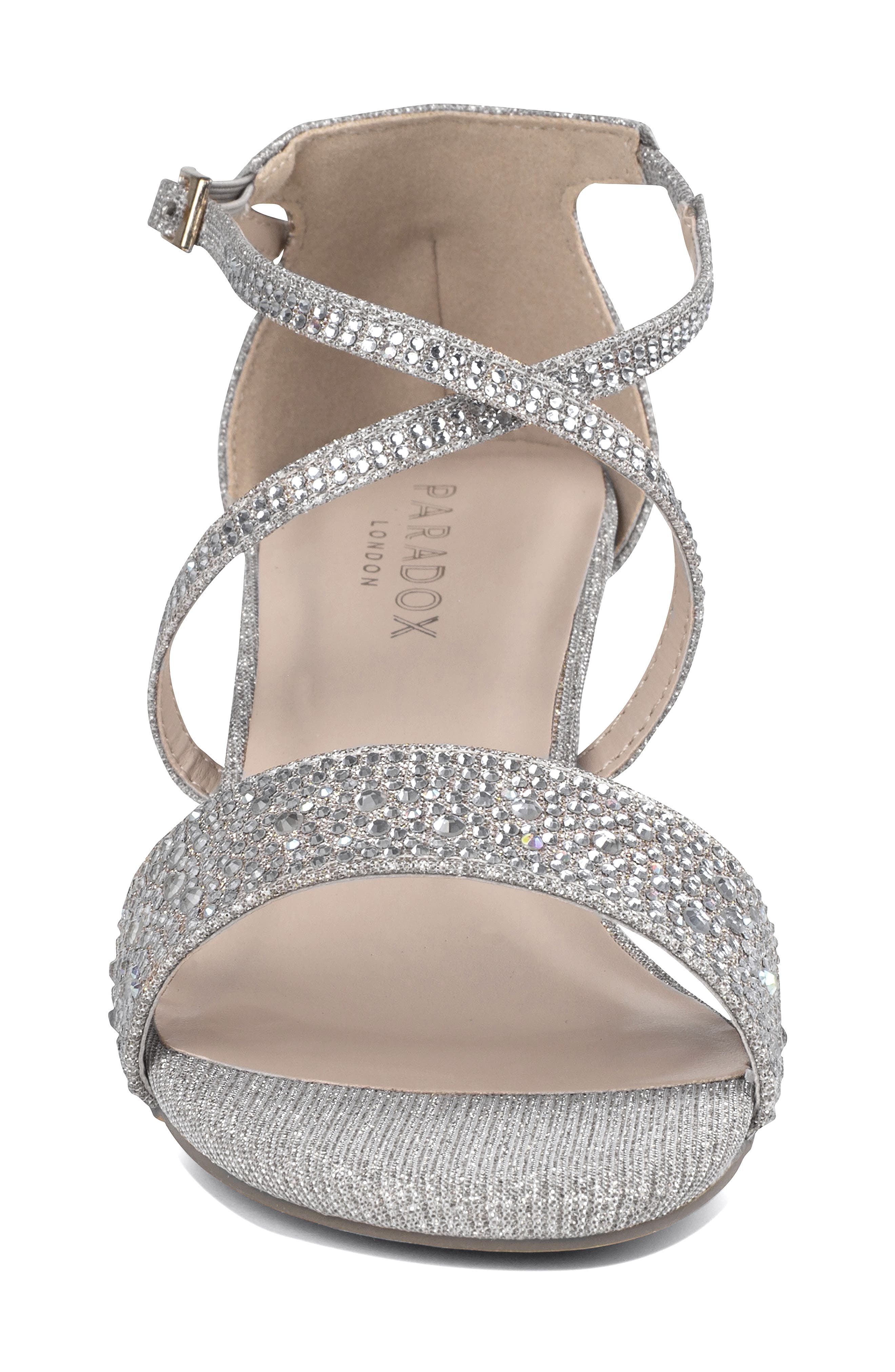 Ines Block Heel Sandal, Alternate, color, SILVER