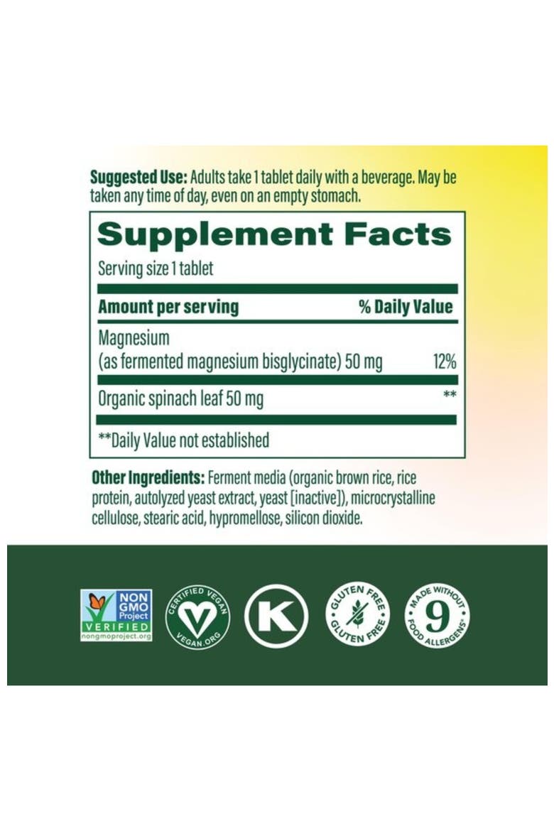 Magnesium Supplement, Chelated, Vegan, Gluten Free, Non-GMO, 60 Tablets, Alternate, color, None