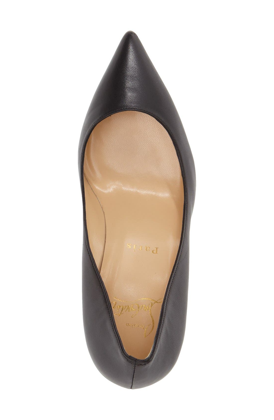 Pigalle Plato Pointed Toe Platform Pump, Alternate, color, BLACK LEATHER