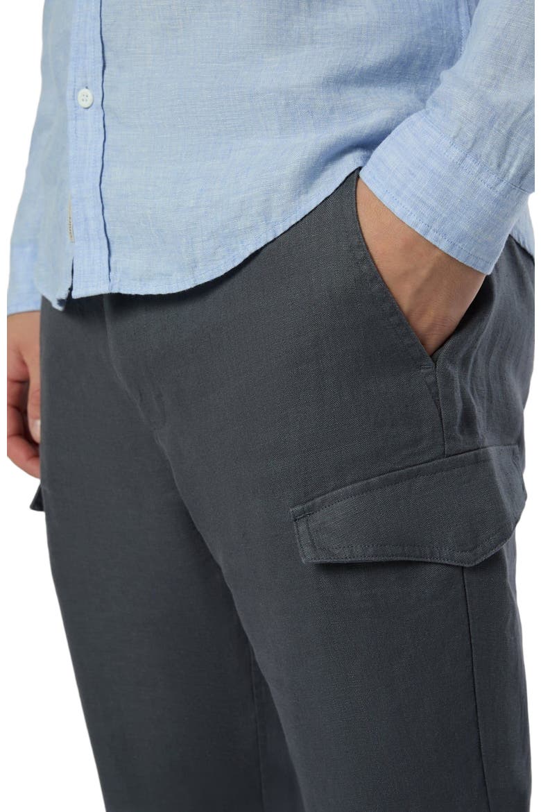 Linen Cargo Jogger, Alternate, color, GUNMETAL