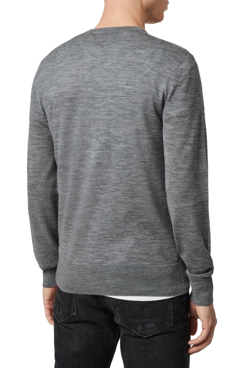 AllSaints Mode Slim Fit Wool Sweater, Alternate, color, Grey Marl