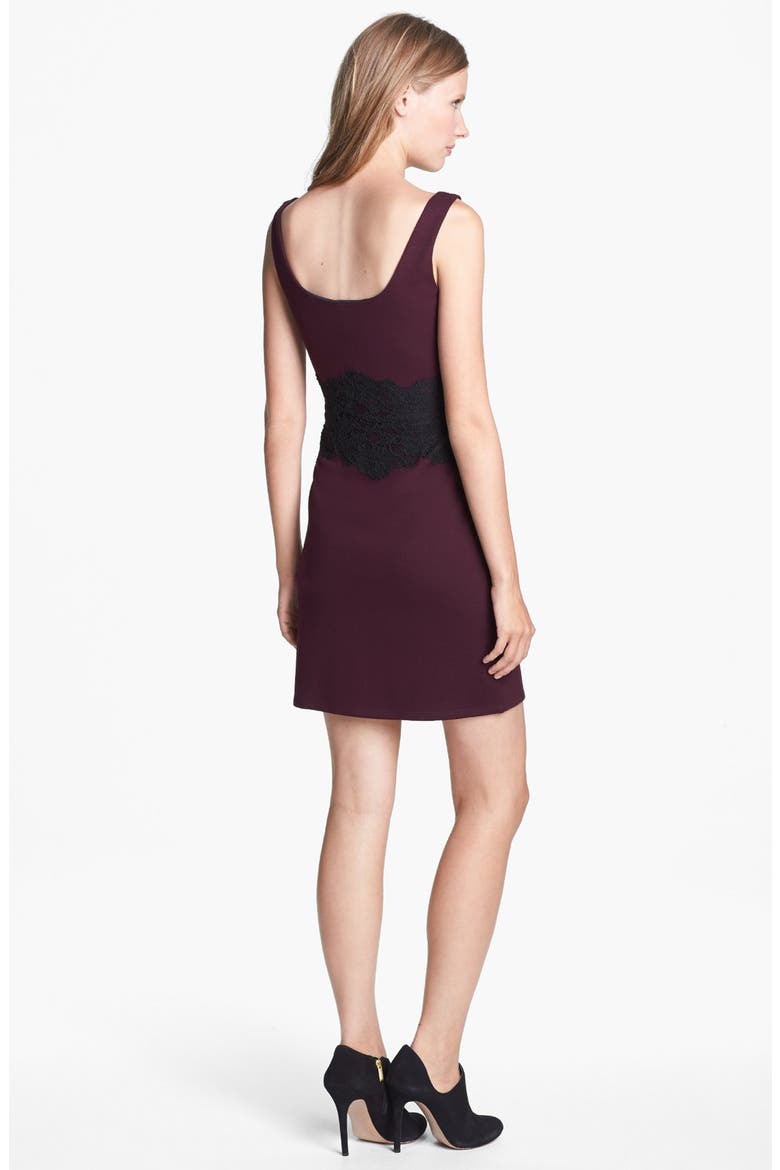 'Dracula's Lover' Lace Inset Tank Dress, Alternate, color, PORT/ BLACK