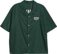 PacSun Embroidered Graphic Camp Shirt