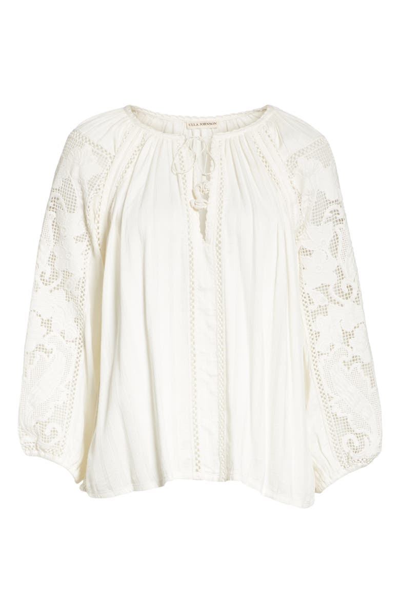 Ulla Johnson Miska Crochet Blouse, Alternate, color, 