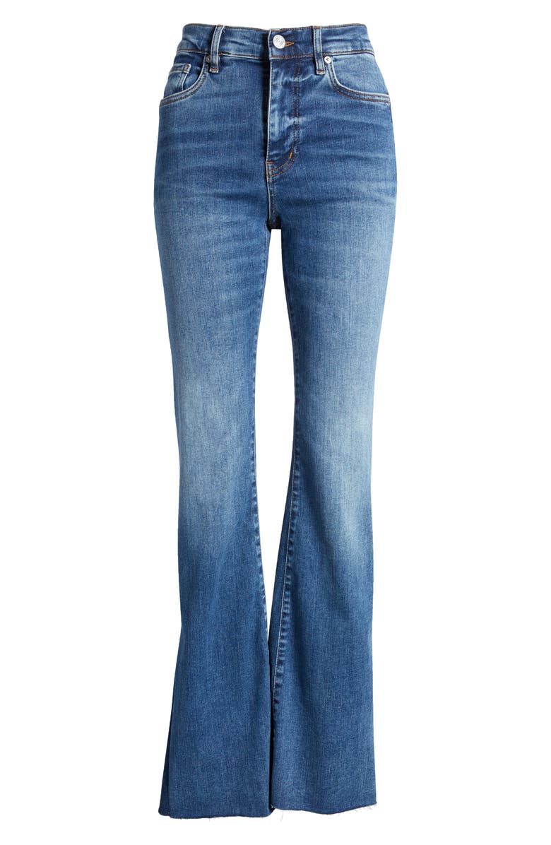 FRAME Le Easy Flare Raw Hem Jeans, Alternate, color,