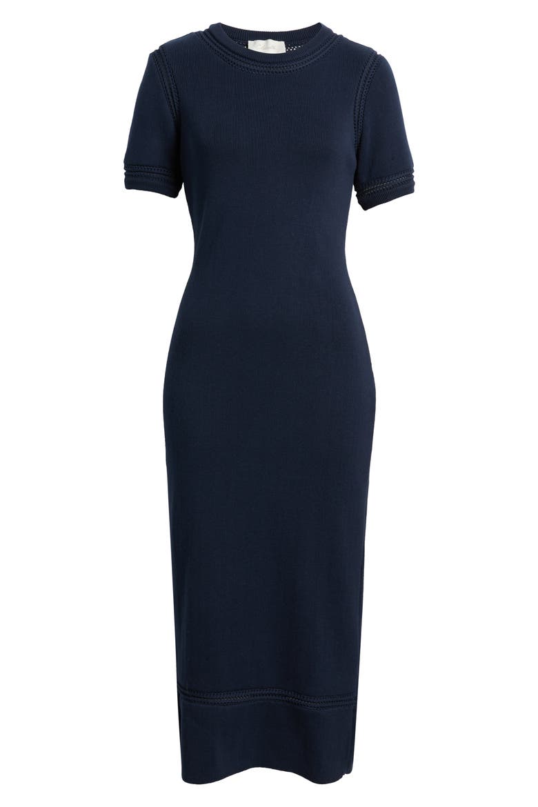 Morisette Organic Cotton Knit Midi Dress, Alternate, color, MIDNIGHT BLUE