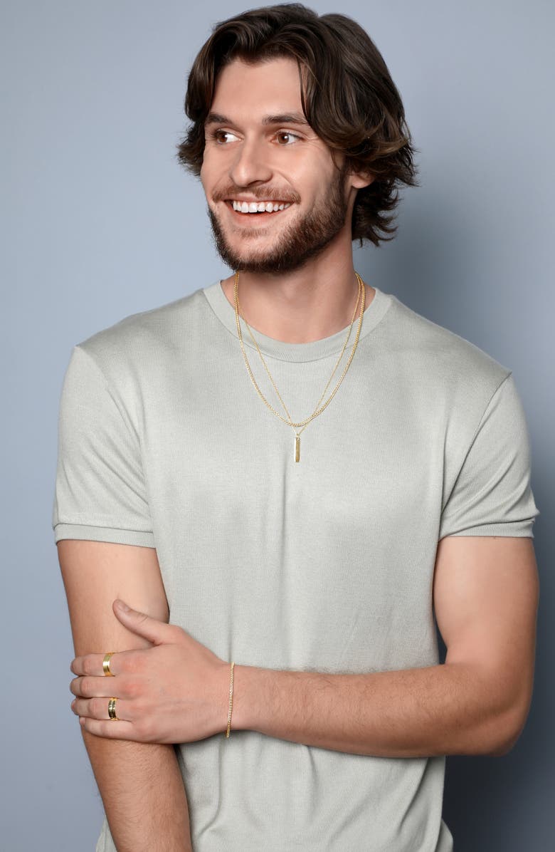 Bony Levy Men's 14K Gold Bar Pendant Necklace, Alternate, color, 