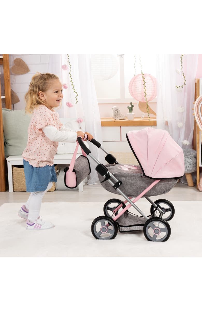 Bayer Design 4 in 1 Toy Baby Doll Pram Stroller Cosy Set - Dolls Up to 18 Inch, Alternate, color, Multicolored