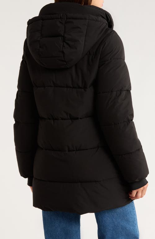 Bcbgeneration Water Resistant Hooded Puffer Jacket In Black