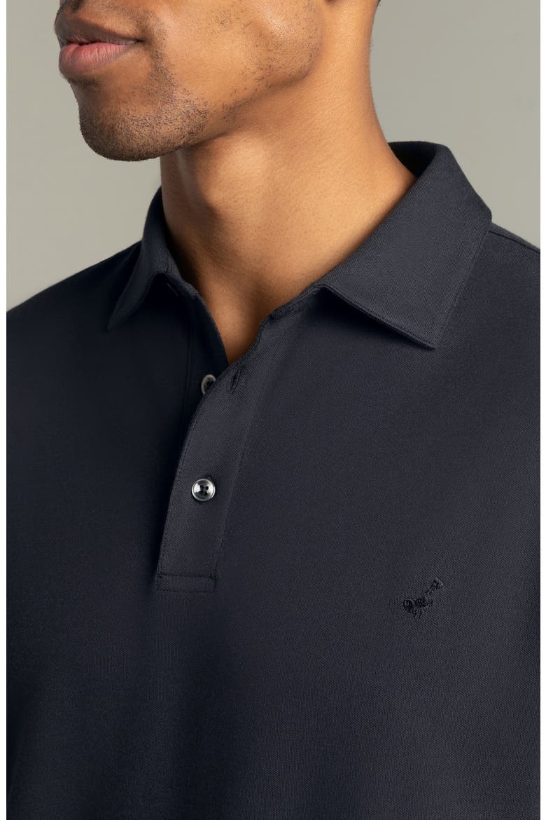 El Capitán Classic Fit Supima® Cotton Blend Piqué Golf Polo, Alternate, color, MAGPIE BLACK