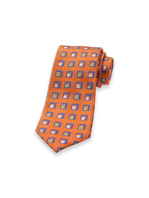 Patterned Woven Silk Tie