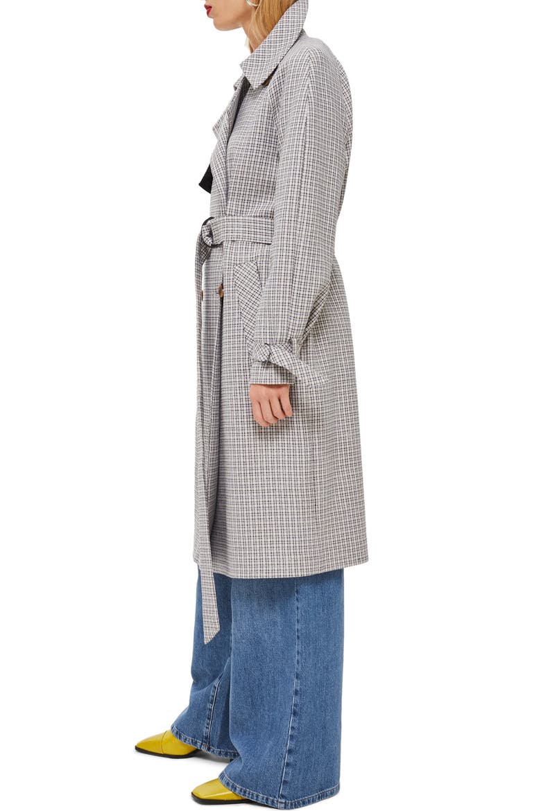 Angie Trench Coat, Alternate, color, GREY MULTI