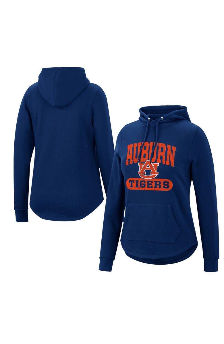 COLOSSEUM Women's Colosseum Navy Auburn Tigers Core Crossover Pullover Hoodie, Main, color, 