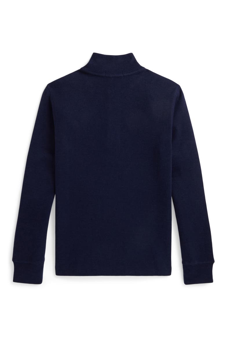 Kids' Estate Rib Quarter Zip Pullover Sweater, Alternate, color, REFINED NAVY