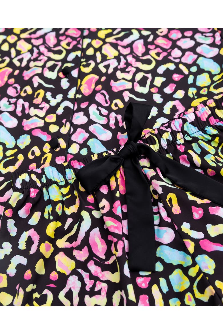 Bright Animal Silky 3/4 Sleeve Shorts Set, Alternate, color, Multicolor