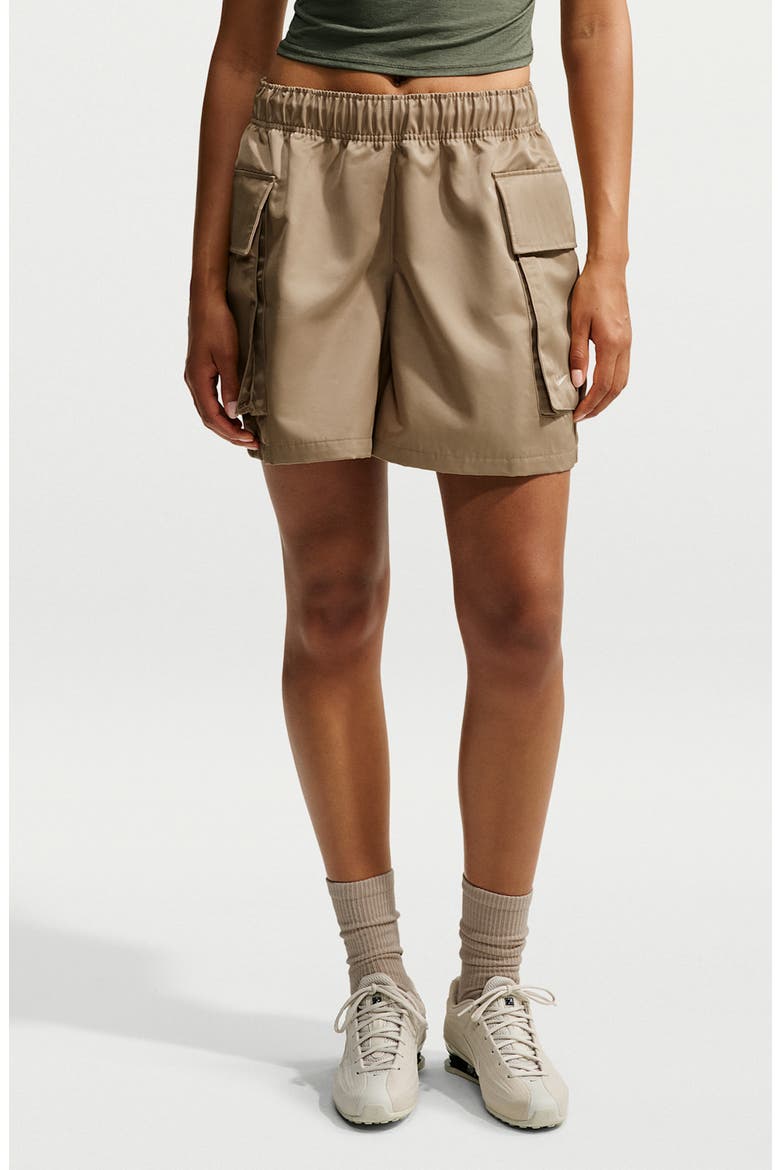 Satin Cargo Shorts, Main, color, 297 PARACHUTE BEIGE/PARACHUTE BEIGE